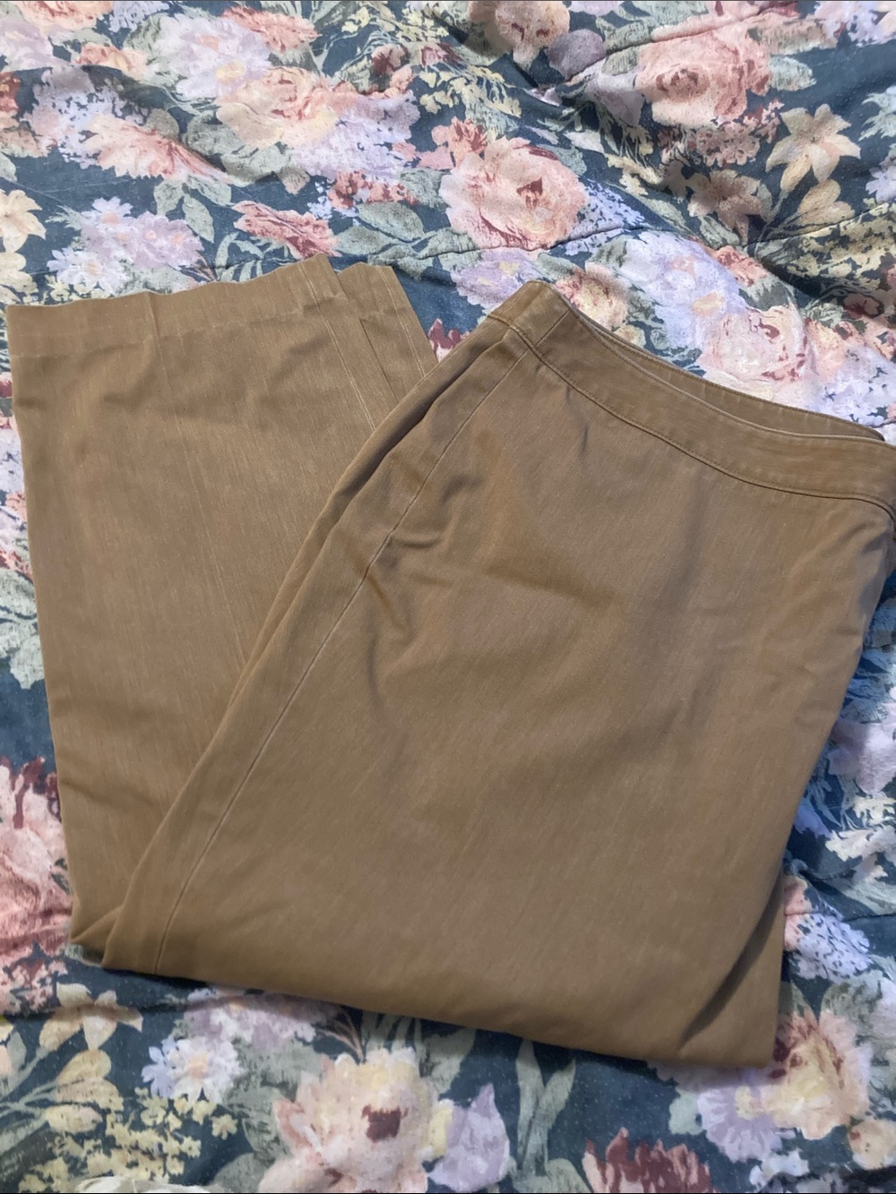 Lane Bryant Tan Straight-Leg Trousers